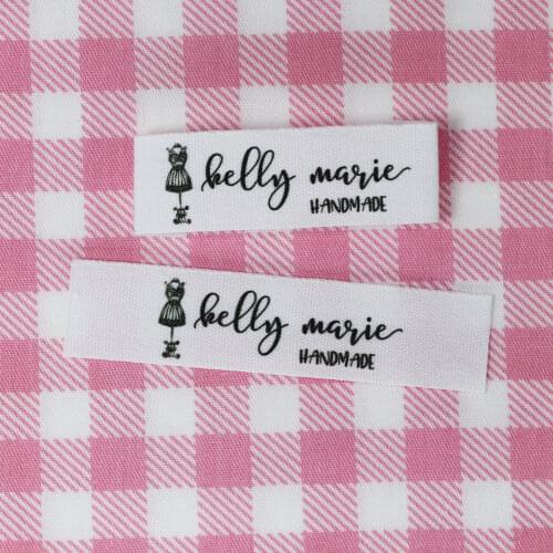 Custom Sewing labels / Brand labels, Custom Clothing Tags, Cotton Ribbon label, Name label (FR059)