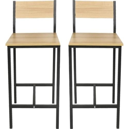 Nordic Solid Wood Long Table Coffee Bar Against Wall High Stool Bar Table Iron Restaurant Bar Table Table Chair Combination HWC