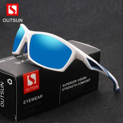 OUTSUN TR90 Polarized Sunglasses Men Ultra Light Frame Fashion New Sports Style Sun Glasses Driving Outdoor Travel UV Goggles