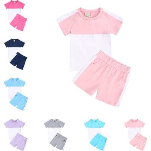 Kids Tales Clothing sets For Children Tracksuits Contrast Color Shorts for Girls Sets Clothes for Boys Newborn Toddler Outfits