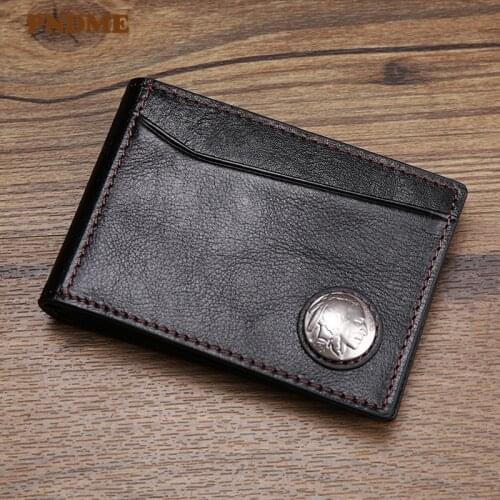 Retro mens womens genuine leather drivers license bag multi-function first layer cowhide ID credit card holder coin purse