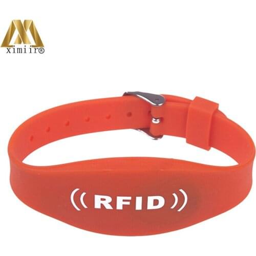 Waterproof 125Khz Silicone Bracelets Wristband TK4100 Rfid Wristband Access Control Card Multiple Colors Adjustable length
