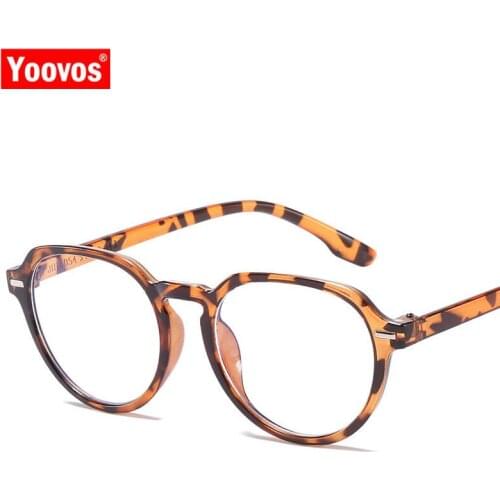 Yoovos 2021 Glasses Frame Women Round Eyeglasses Frame For Women Optics Brand Designer Spectacle Anti Blue Light Women Okulary