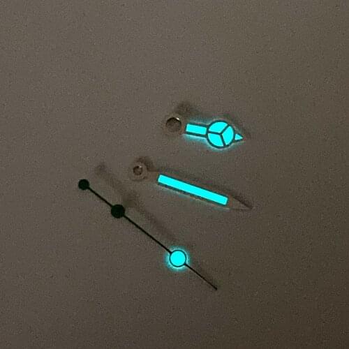 Watch hands parts fit for NH35 NH36 SKX 7s26 4r15 green lume green seconds hands