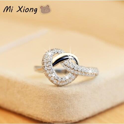 Mi Xiong 925 sterling silver rings for women designer craft heart-shaped diamond romantic charm engagement wedding brand jewelry