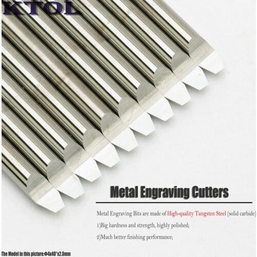 10PCS 40 Angle 4x2.0mm V PCB Cutter Carbide Router Bit CNC Engraving Tools Set,Mini CNC Router Bit Cutter for Metal Engraving