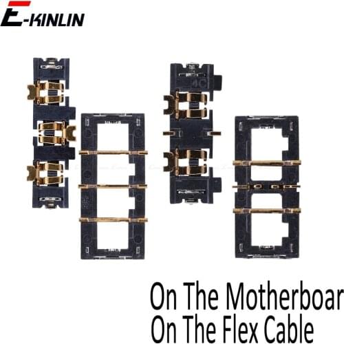 2pcs Battery Socket Inner Connector Panel For iPhone 5 5S SE 5C 6 6S Plus Battery Holder Clip On Motherboard Flex Cable