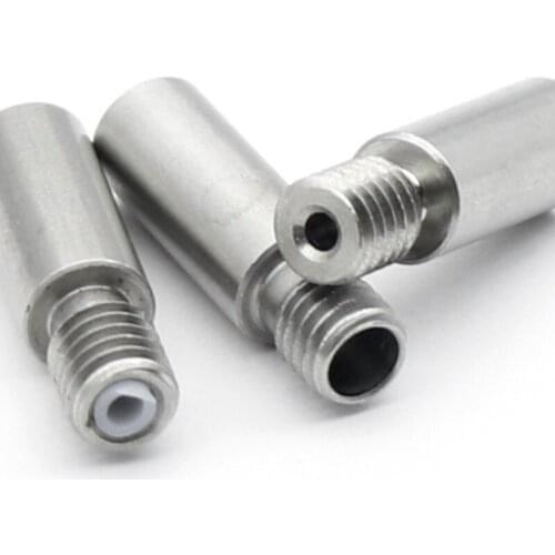 69HA 3D Printer Titanium MK8 1.75mm V6 Heat Break All Metal Thermal Barrel Feeding Tube V6 Heatbreak Throat