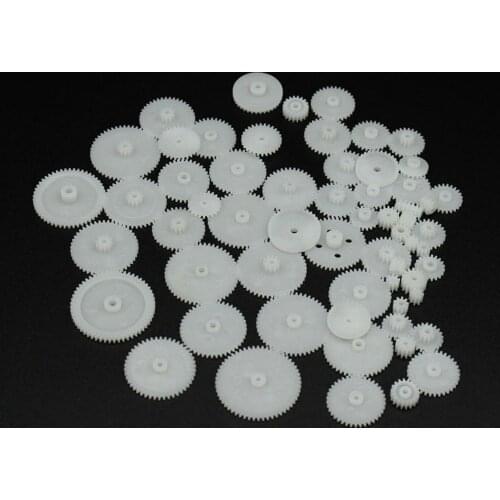 58 Pcs Reduction Gear Bag Toothed Wheels WSFS Gears Plastic All Module 05 Robot Parts DIY Motor Robot Parts Gear Accessories