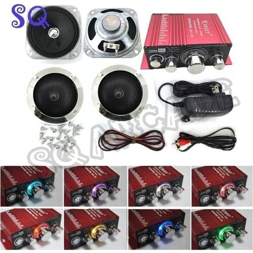 Free shipping Hi-Fi Audio Stereo Amplifier Arcade Game Audio Kit 4 inch Speaker for Raspberry Pi Multi Game PCB Pinball Machine