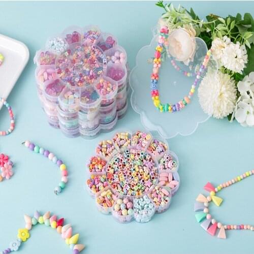 Kids DIY Beads Girls Plastic Pop Beads For Kids DIY Toys Girls DIY Jewelry Toys DIY Necklace Bracelet Headband Kit