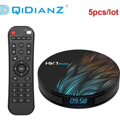 DQiDianZ 5pcs/lot Android 9.0 HK1 MAX Smart TV Box 2.4G/5G Wifi RK3318 Quad Core 4K HD Mini Set Top Box BT 4.0 HK1MAX TV BOX