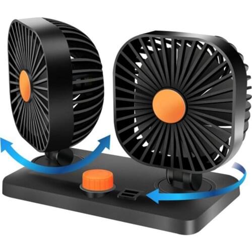 Double-headed 12V 24V USB Car Cooling Fan Ventilador Car Accessories Portable Air Conditioner Fan For Car Truck RV