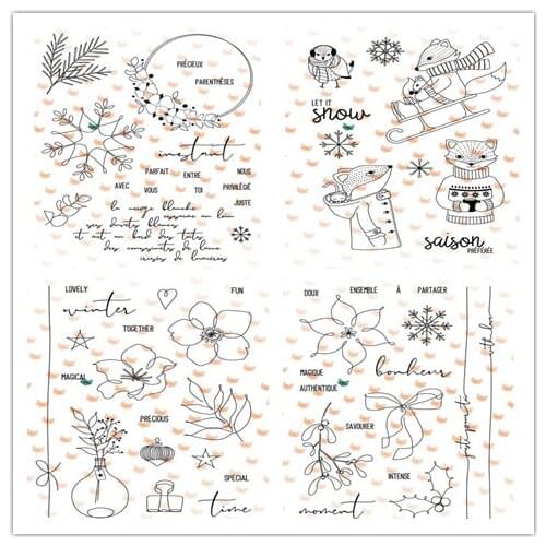 French stamp Clear Stamp for Scrapbooking Transparent Silicone Rubber DIY Photo Album Decor 897