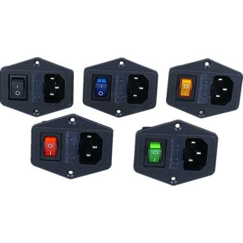 1pcs Hot 10A 250V Inlet Module Plug Fuse Switch Male Power Socket 3 Pin IEC320 C14 New 3