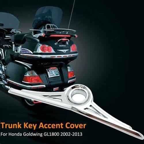 Chrome Motorcycle Trunk Key Accent Cover For Honda Goldwing GL1800 2002-2013 2012 2011 2010 2009 2008 2007 2006 2005 2004 2003