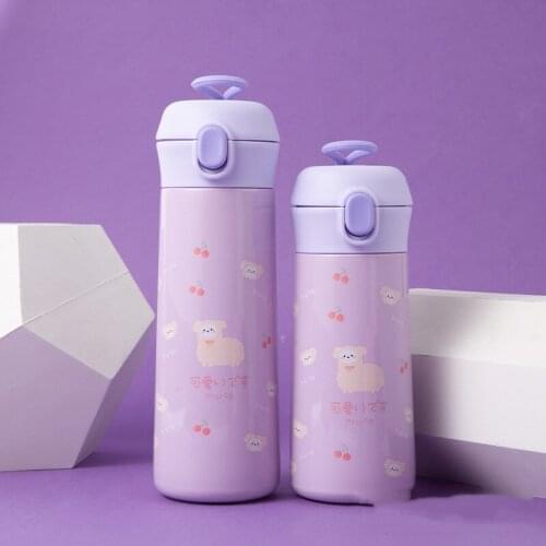 New Hot Stainless Steel Thermos Cup Handle Portable Water Cup Creative Bounce Cover Cup Fashion Couple Cup Tumbler Cup