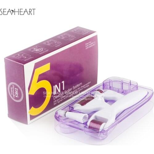 Derma Skin Roller Kit 5 in 1 Microneedles Skin Care Stainless Steel White