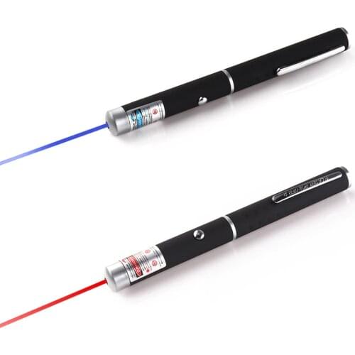 New Style Powerful Blue/Red 2 Colors Pointer Pen Teaching Presenter Beam Light Hunting Laser Sight Device 5mW Laser Pointe