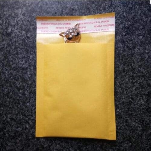 Hot 13cmx21cm kraft Bubble Mailing Padded Envelopes Bag yellow Kraft paper Mailers Bag jewelry accessories Mailing package Bags
