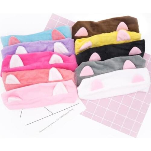 Cat Ears Hairband Head Band Party Gift Headdress Hair Accessories Makeup Tools Face Washing Headband Hairdo Headwrap Hair Access
