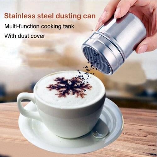 Stainless Chocolate Shaker Cocoa Flour Icing Sugar Powder Coffee sprinkler fancy Fine screen barrel cinnamon powder sieve