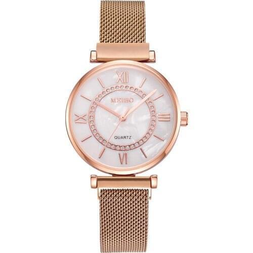 Luxury 2020 Rose Gold Bracelet Watch for Women Watches Sliver Ladies Female Stainless Steel Magnet Wristwatch Relogio Feminino