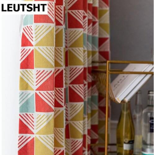 Modern Curtains for Living Dining Room Bedroom Simple Printed Curtains Kitchen Curtains French Window Door Curtain Window