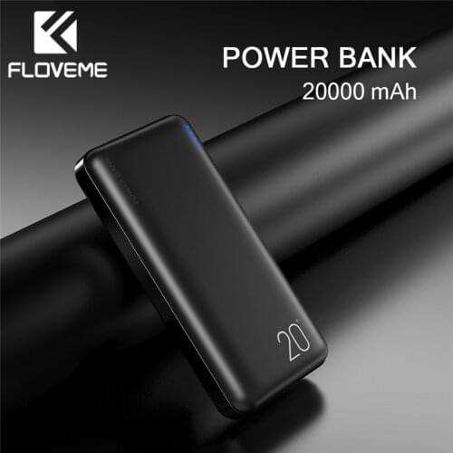 FLOVEME Original 20000mAh Power Bank For iPhone Xiaomi Powerbank 10000 mAh Dual USB Portable External Battery Charger Poverbank