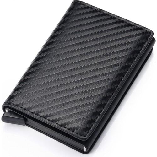 ZOVYVOL New Antitheft Credit Card Holder Men Vintage Blocking Rfid Wallet PU Leather Unisex Security Information Aluminum Purse