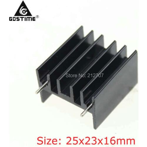 10 Pieces/lot Gdstime 25x23x16mm Amplifier Cooling MTDA7294 / L298 Transistor Heat Sink