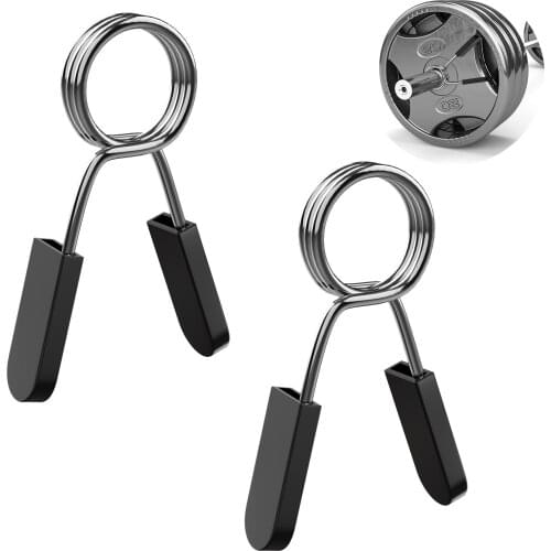 2 Pcs 50mm Standard Steel Barbell Clip Set Gym Lifting Weight Bar Dumbbell Lock Clamp Spring Collar Clips