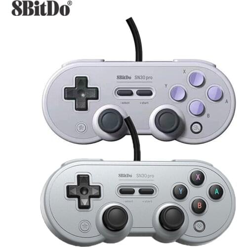 8BitDo USB Wired SN30 Pro Gamepad PC For Switch Host NS Raspberry pie Steam with Rocker Vibration Windows Android macOS Switch