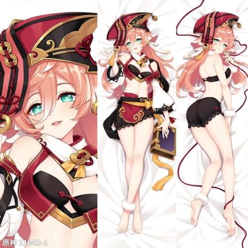Anime Genshin Impact Yan Fei Dakimakura 2WAY Hugging Body Pillow Case Cosplay Japanese Game Otaku Pillow Cushion Cover Gifts CYS