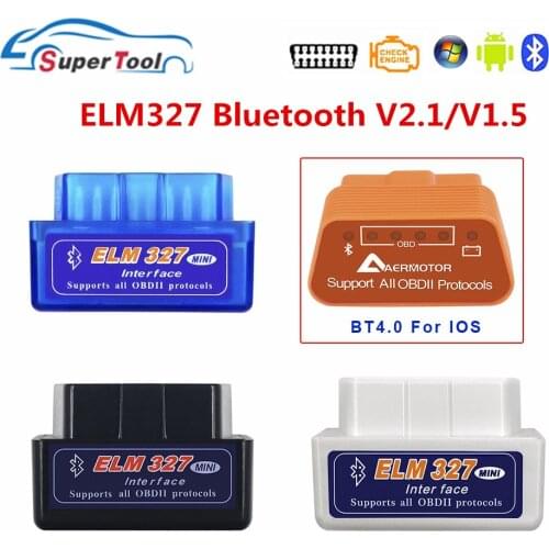 OBD2 Car Diagnostic Tool Super ELM327 Bluetooth V2.1/V1.5 OBD 2 ELM 327 Bluetooth 4.0 For Android/PC OBDII Protocol Code Scanner