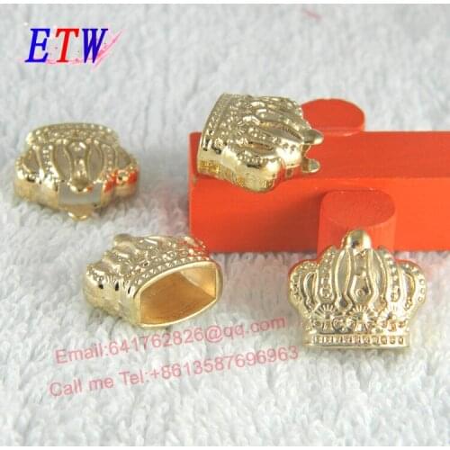 Free shipping Fashion Alloy Cord End,Crown gold silver black nickle good Plating 50pcs/lot DIY Jewelry Findings Accessories