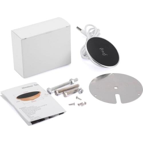 1Set Universal Qi Wireless Charger Furniture Office Desktop Hidden Embedded Table Quick Charging Pad for iPhone Samsung Galaxy C