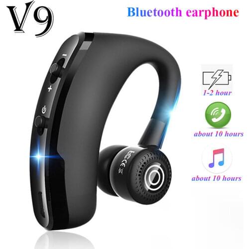 V9 earphones Bluetooth headphones Handsfree wireless headset Business headset Drive Call Sports earphones for iphone Samsung