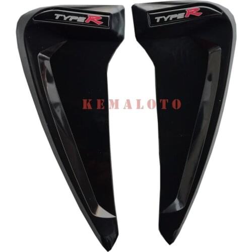 FOR HONDA TYPER Logo Piano Black Flexible Fender spoiler Venti Grille Left Right 2 Pcs logo vent