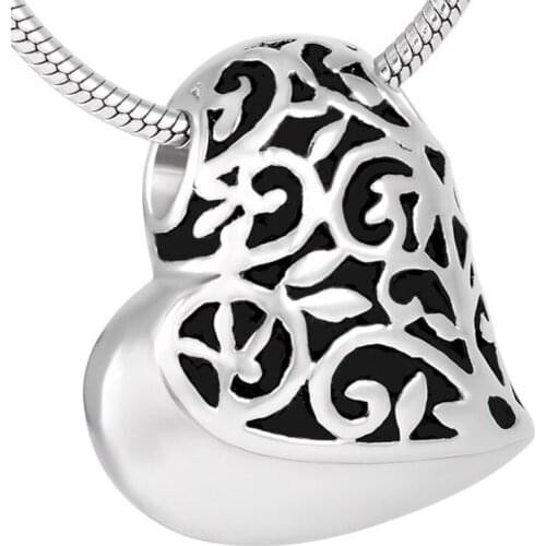CMJ8234 Unique Heart Urn Necklace for Ashes Pendant Cremation Jewellery Keepsake Memorial Funeral Pendant Kolye