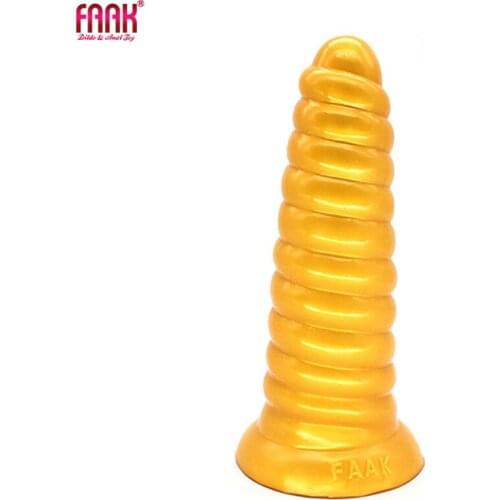 FAAK Anal Plug Silicone Male Female Masturbator Vagina Stimulate Sex Toys Shop Big Dong Dildo Male Suction Cup Anal Beads