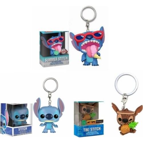 Stitch Keychain Tiki Stitch Action Figure Collection Toys for Children Christmas Gift