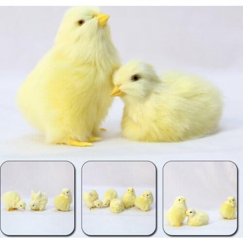 Simulation Lovely Plush Chick Toy Easter Realistic Animal Doll Kids Gift Early Education Cognition