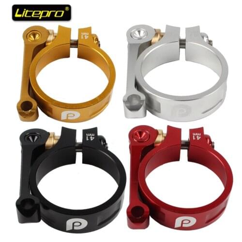 LITEPRO Folding Bike Seat Post Clamp 33.9mm Aluminum Alloy CNC Seatpost Clamp