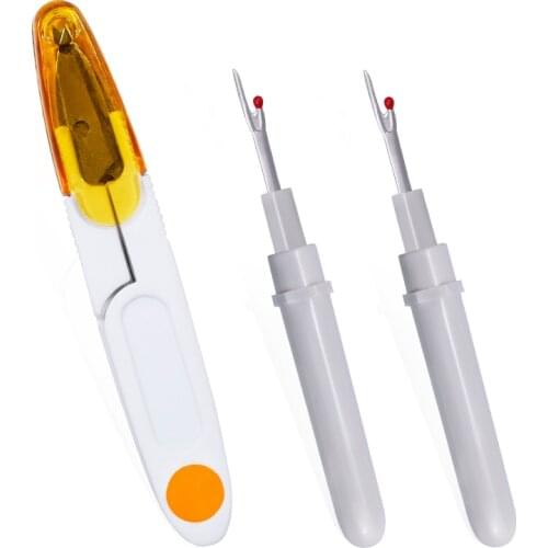LMDZ 3Pcs Sewing Seam Rippers Thread Seam Remover Stitch Ripper with Thread Cutter Removing DIY Needlework Sewing Supplies