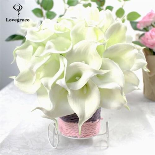 Love Small White Flowers Wedding Bouquets Accessories Artificial Calla Fake Flowers Bouquet Wedding Bridal Bouquets Flower Decor