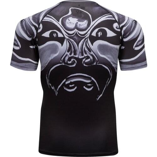 Summer Compression Design New shorts sleeve mens rashguard and anti-uv shirt Quick Dry Fabric Polyester and Spandex