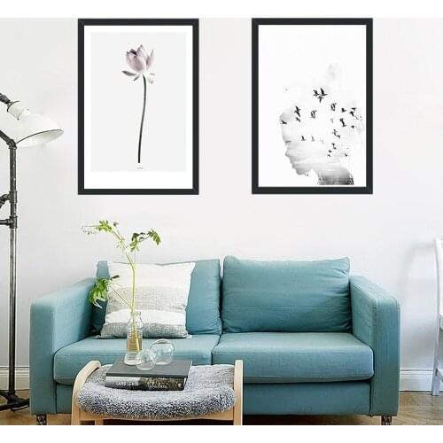 European-style Simple Canvas Painting Flower And Bird Waterproof Posters Home Wall Art Pictures Cuadros Decoracion Dormitorio