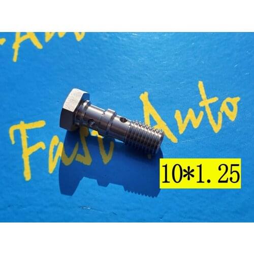 Stainless Steel M10 P1.25M10*1.25 30mm long Double banjo bolt for ptfe tpfe brake hose end Fitting for rb26det drift engin
