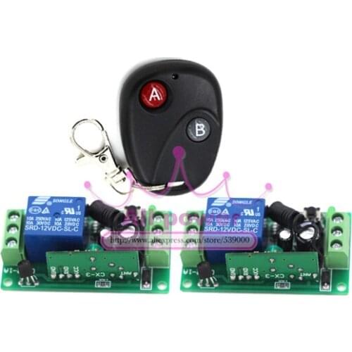 New Arrival DC 12V 1CH Small Channel Wireless Remote Control Radio Switch 315mhz 1Transmitter 2Receiver 150m High Sensitivity